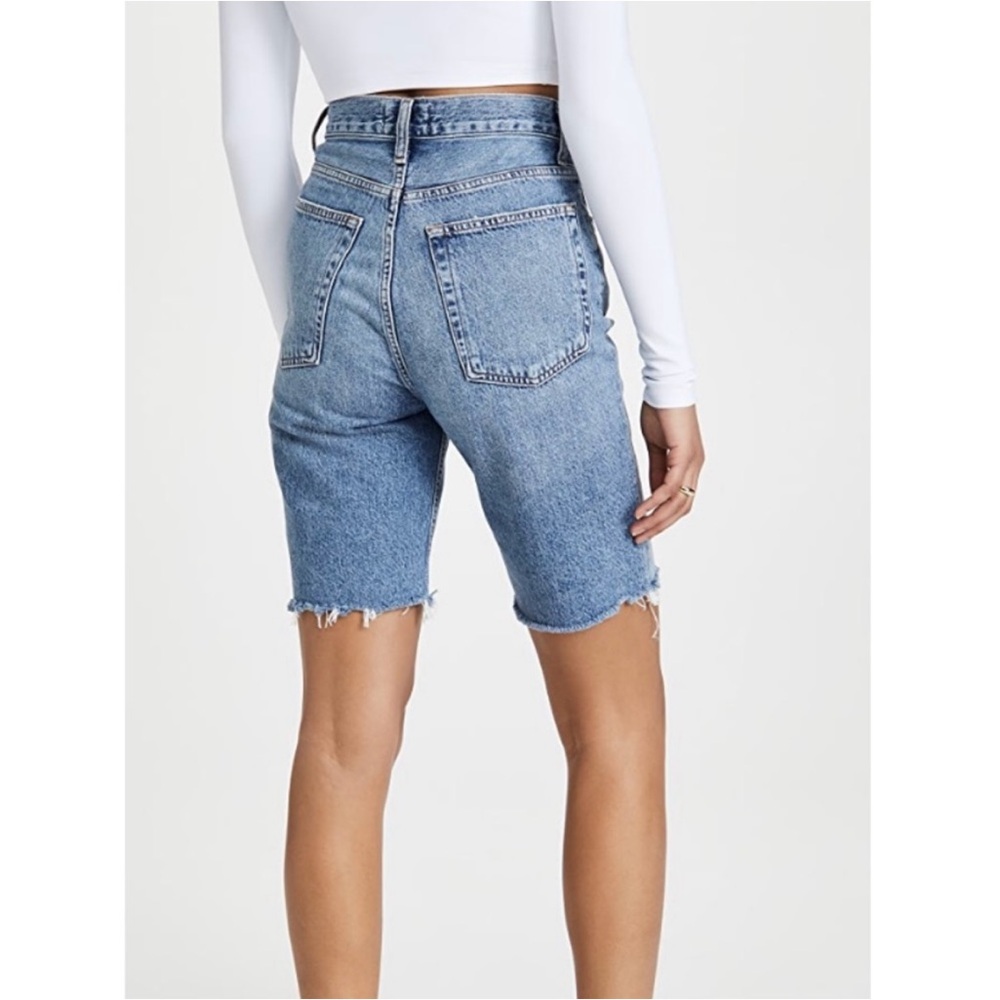 Agolde 90s Shorts, Light Wash High-Rise Denim Bermuda, Size 26 - Picture 3 of 14